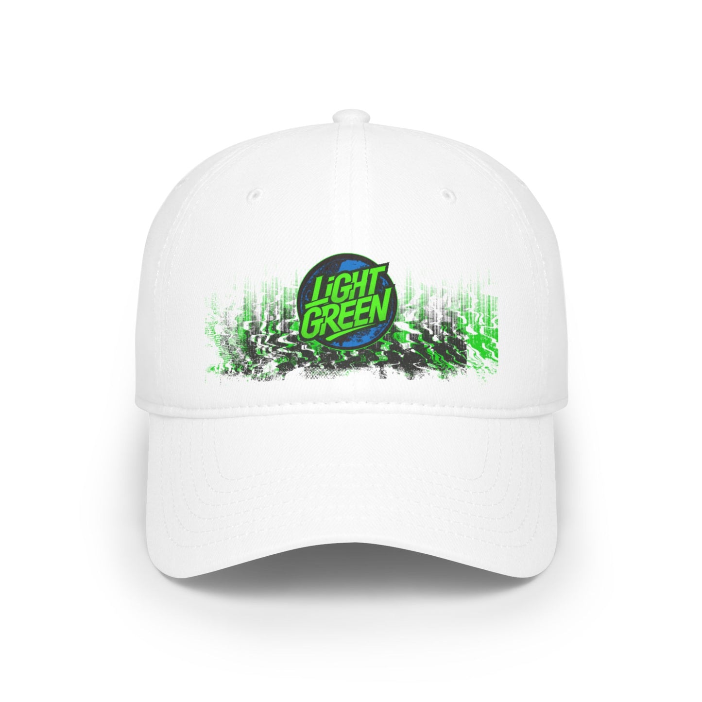 Light Green Graphic Low Profile Baseball Cap - Casual Style for Everyday Wear