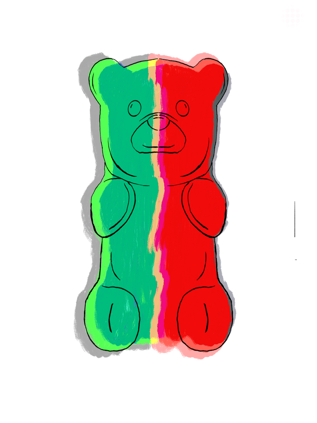 Oversized Cotton T-Shirt gummy bear oG
