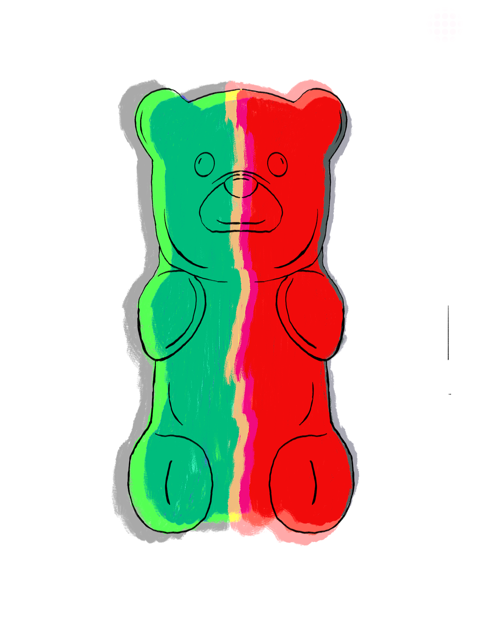 Oversized Cotton T-Shirt gummy bear oG