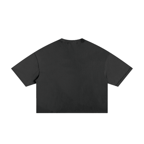 Classic Frayed Boxy Tee rasta green