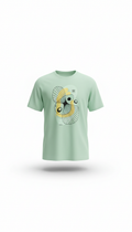 Graphic Tee With Light Green Detail