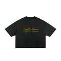 Classic Frayed Boxy Tee rasta green