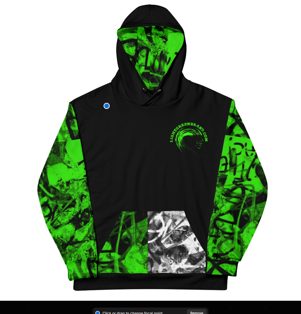 Neon Graffiti Hoodie – Light Green Brand Signature