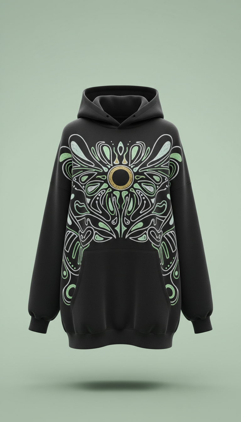 Oversized Hoodie With Embroidered Logo