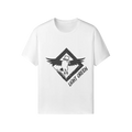Light Green Logo Tee – White with Black Print